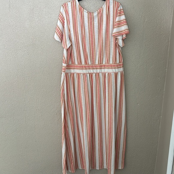 Women’s Plus Size Lane Bryant Short Flutter-Sleeve Striped Maxi Dress 18/20 2X - Picture 6 of 8
